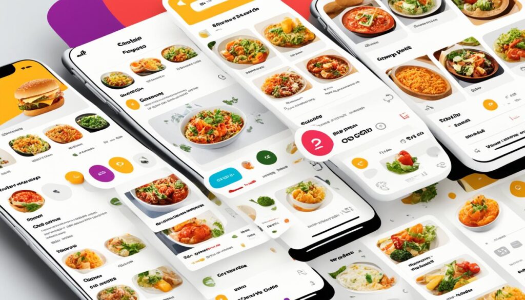 Menu Selection on Food Delivery App